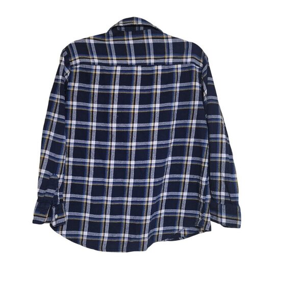Old‎ Navy Womens Boyfriend Plaid Shirt S Blue & Yellow Flannel Top - Picture 7 of 7